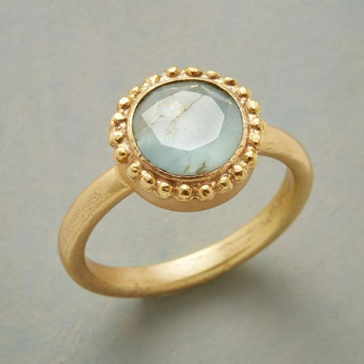 Vintage White Stone Gold Ring-Vickis Jewelry