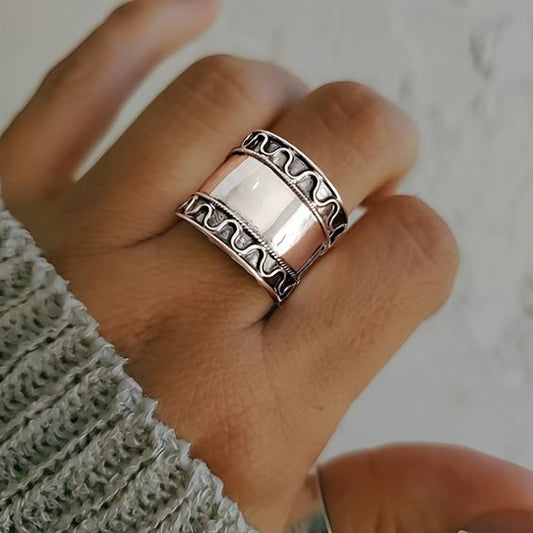 Vintage Silvered Form Ring-Vickis Jewelry