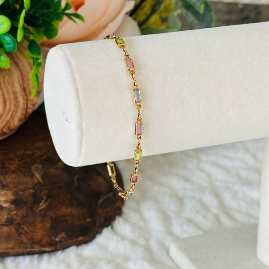 Isabella MultiColor CZ Stone Bracelet-Vickis Jewelry