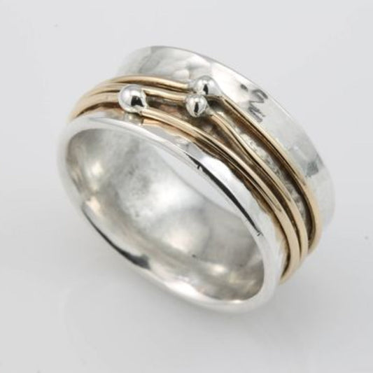 Vintage Gold Layered Silver Ring-Vickis Jewelry
