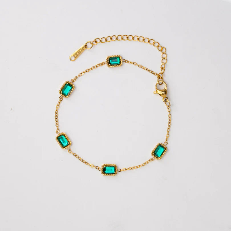 Emerald Trinity Bracelet-Vickis Jewelry