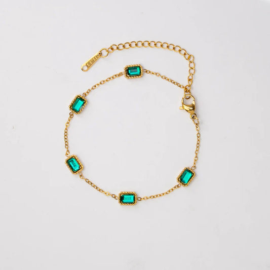 Emerald Trinity Bracelet-Vickis Jewelry