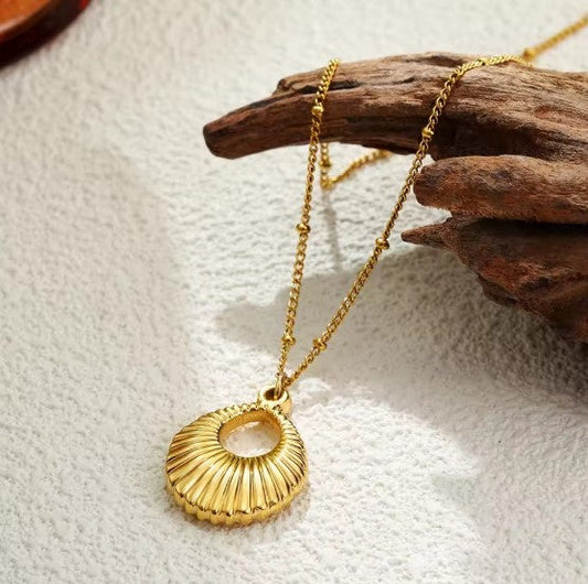 Vintage Round Bead Chain Gold Necklace-Vickis Jewelry