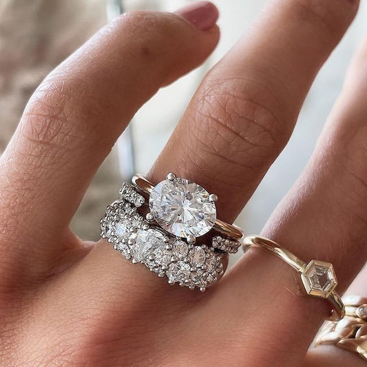 Vintage Brilliance Ring Set-Vickis Jewelry