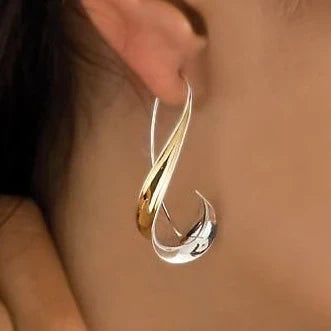 Vintage Dangling Golden Earrings-Vickis Jewelry