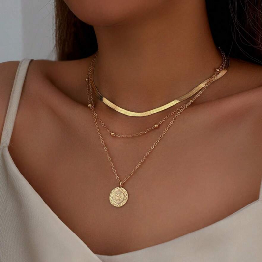 Vintage Golden Plated Necklace-Vickis Jewelry