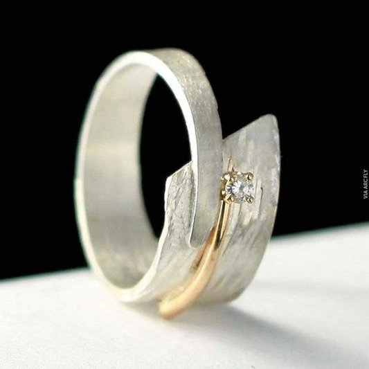 Stylish Vintage Silver Ring-Vickis Jewelry