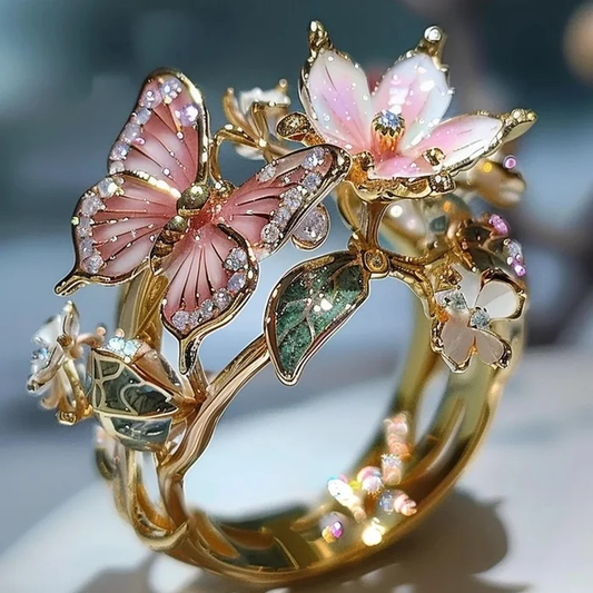 Vintage Golden Prifddinas Floral Ring-Vickis Jewelry