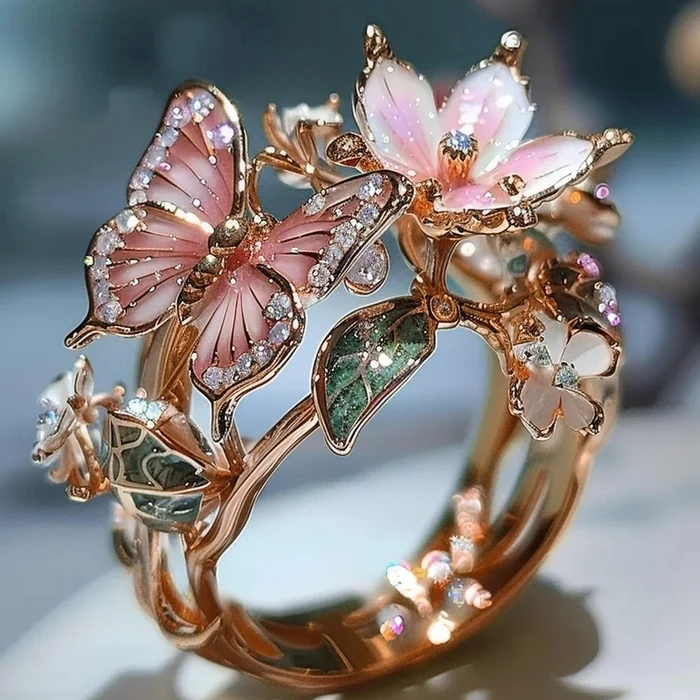 Vintage Golden Prifddinas Floral Ring-Vickis Jewelry