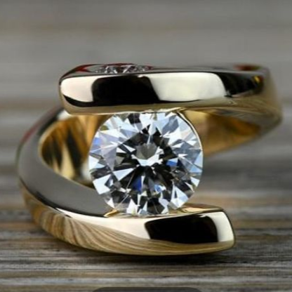 Vintage Spiral & Zirconia Ring-Vickis Jewelry