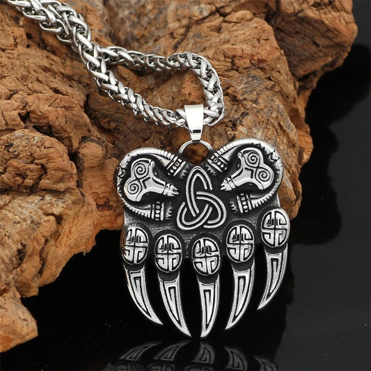 Vintage Viking Bear Claw Necklace-Vickis Jewelry